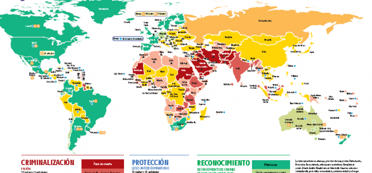 Mapa de l’estat de l’homofòbia al món 2016