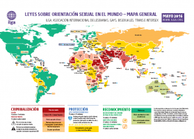 Mapa de l’estat de l’homofòbia al món 2016